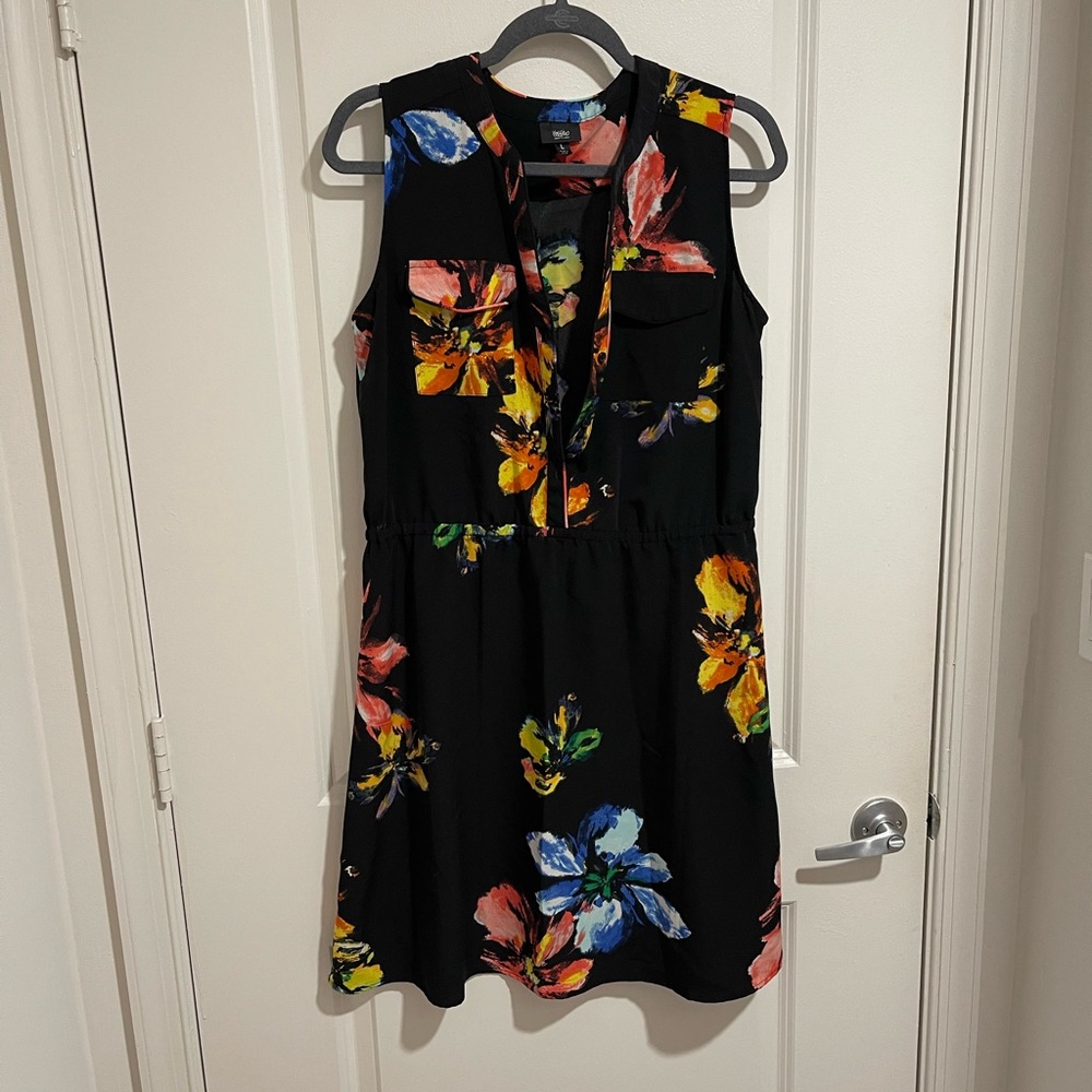 Floral Black Dress